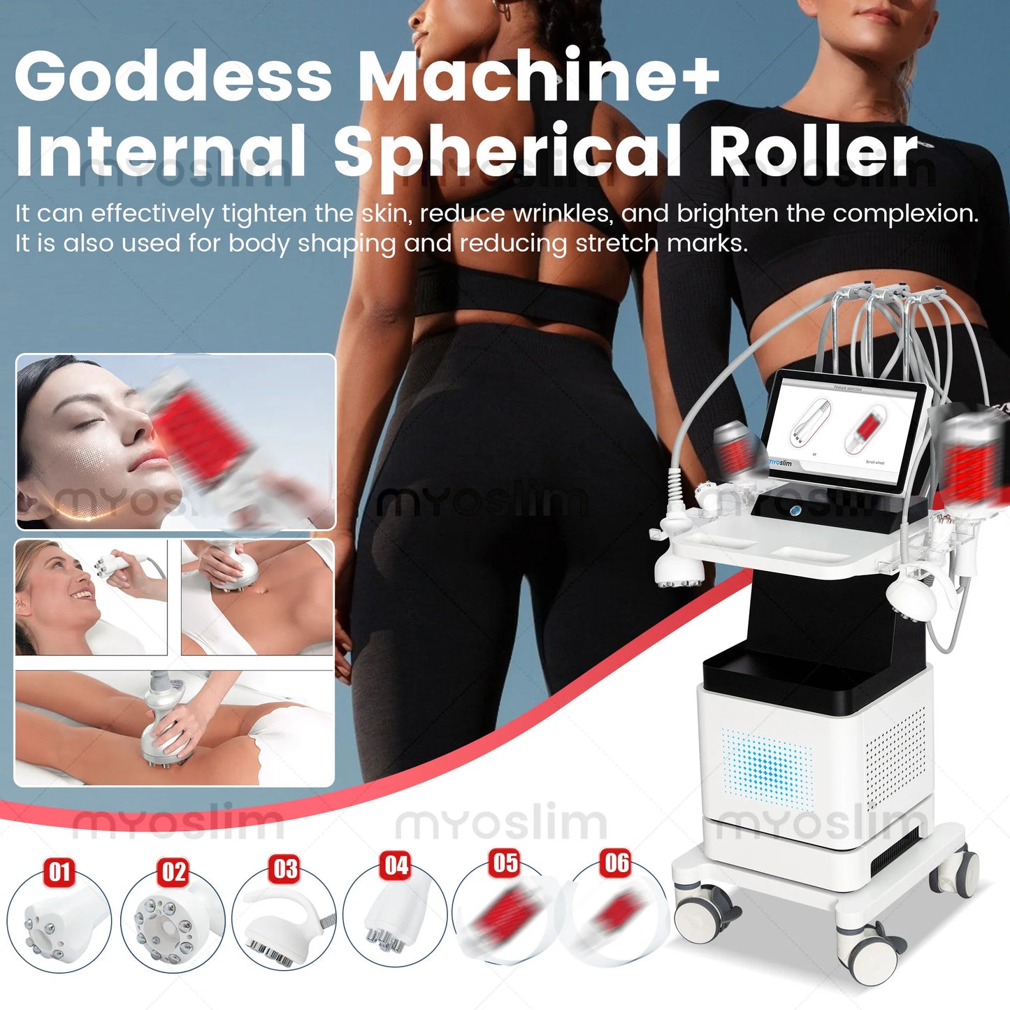 MYOSLIM Cavitation Roller Slimming Machine For Fat Reduction