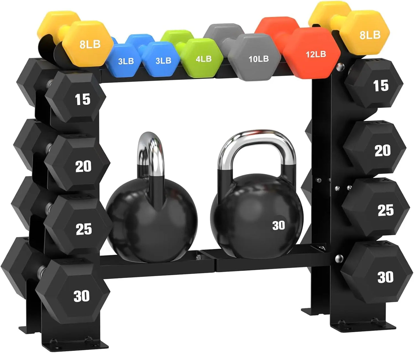 5-Tier Dumbbell Rack Stand For Home Gym Heavy Duty Steel