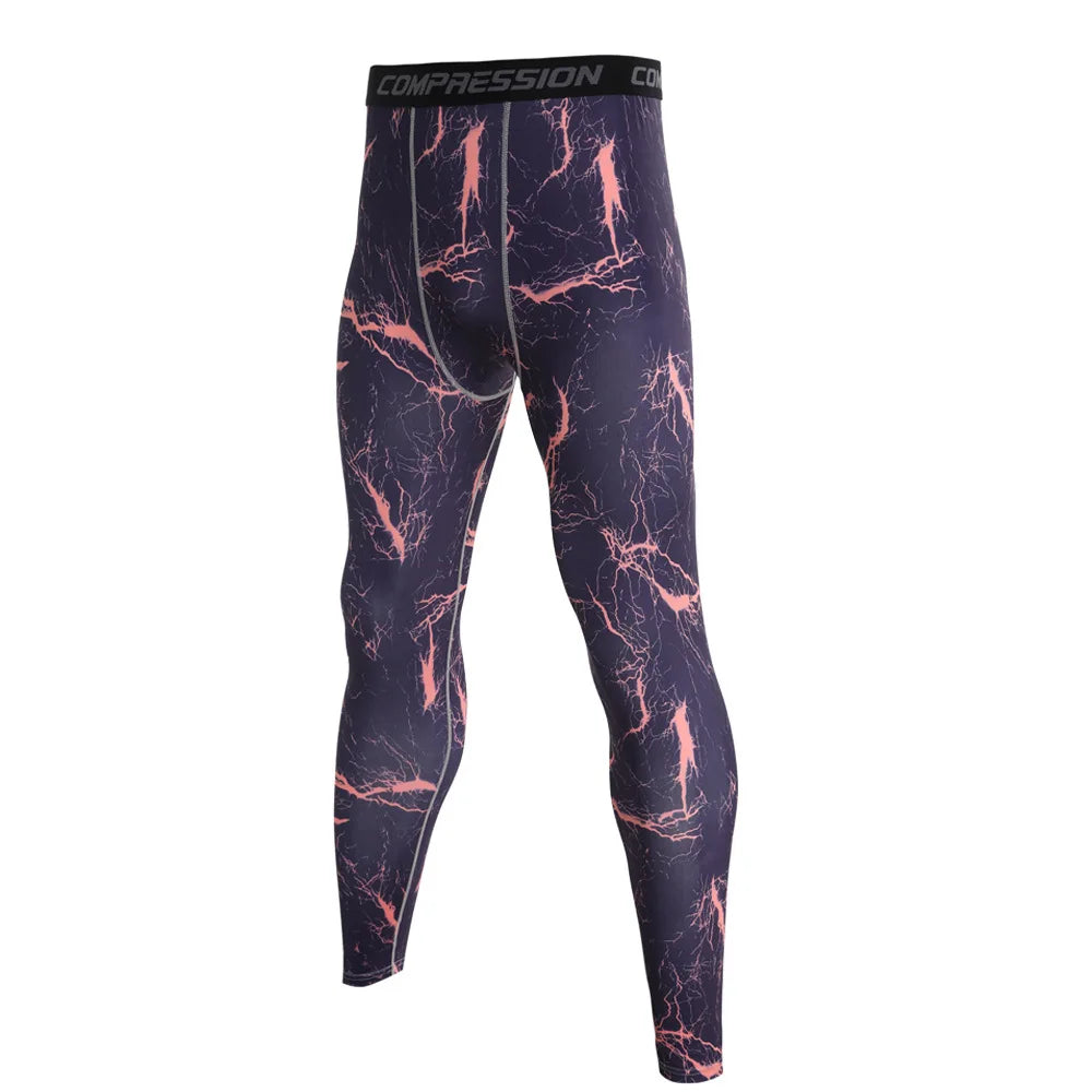 NONECN Men's Running Compression Leggings Quick Dry Fitness Pants