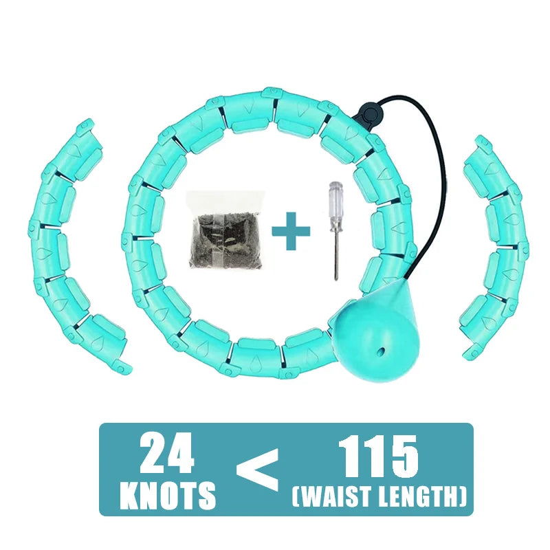 Weighted Fitness Circle Hoops For Adults 2in1 Adjustable Waist Exercise