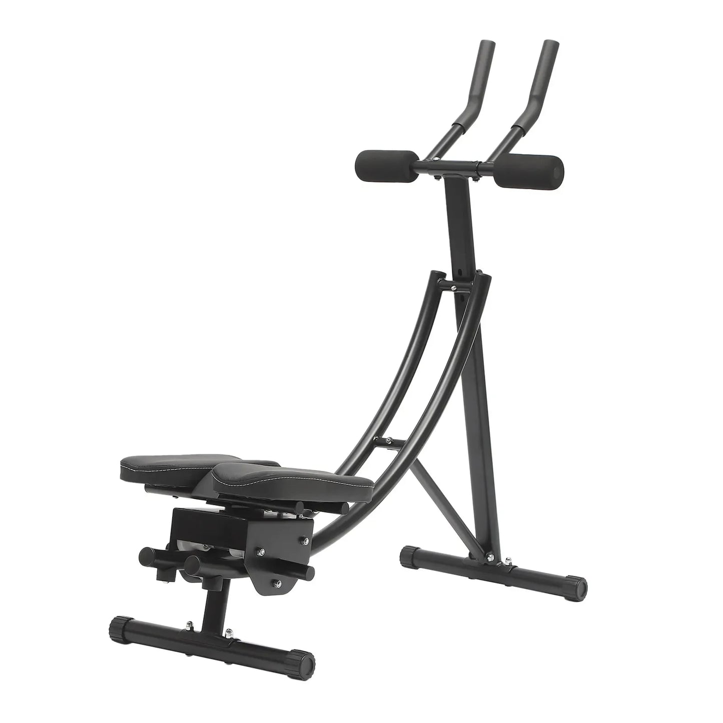 Abdominal Crunch Coaster Ab Trainer With LCD Monitor And Six Silent Rollers