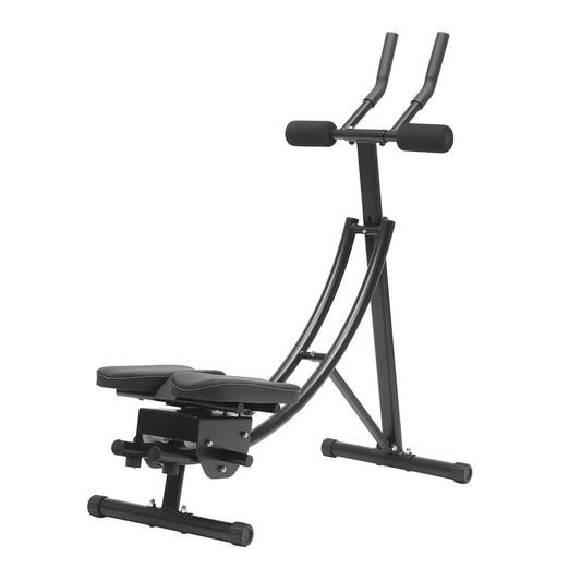 Abdominal Crunch Coaster Ab Trainer With LCD Monitor And Six Silent Rollers