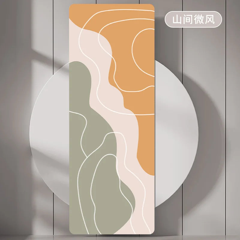 Weisuer Suede Natural Rubber Anti-slip Yoga Mat Foldable Portable