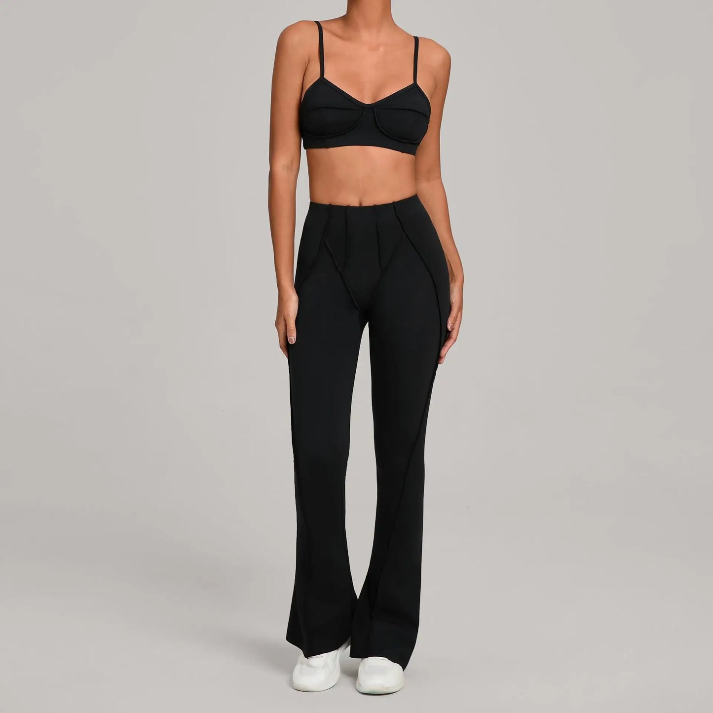 SVRNYX Seamless Yoga Set High Waist Leggings And Backless Bra