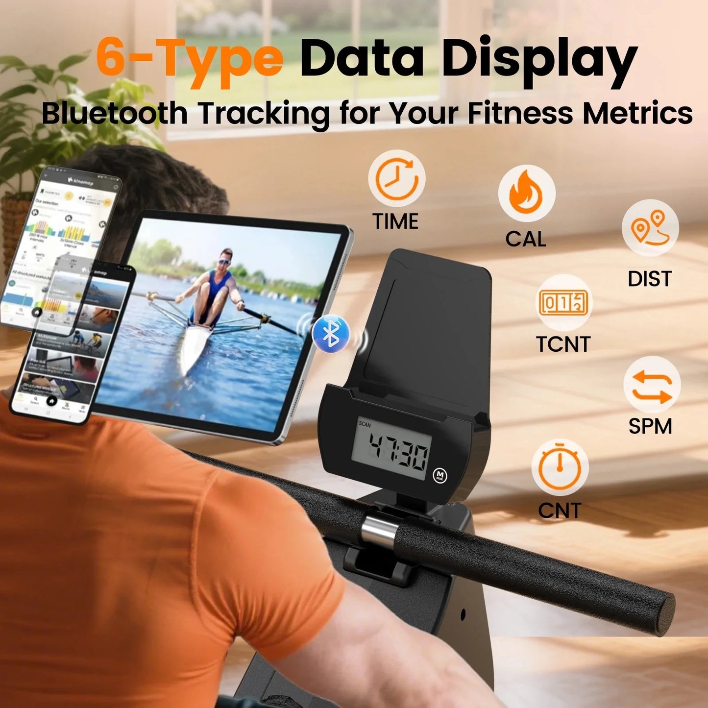YOSUDA Magnetic Rowing Machine Foldable for Home Use with Resistance