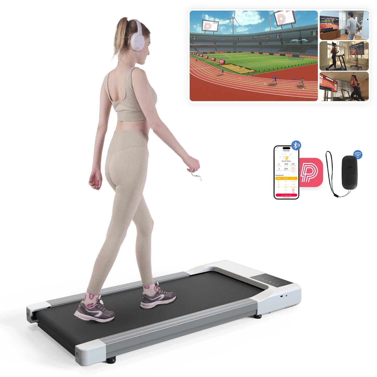 Superun 2in1 Treadmill For Home Office With Remote