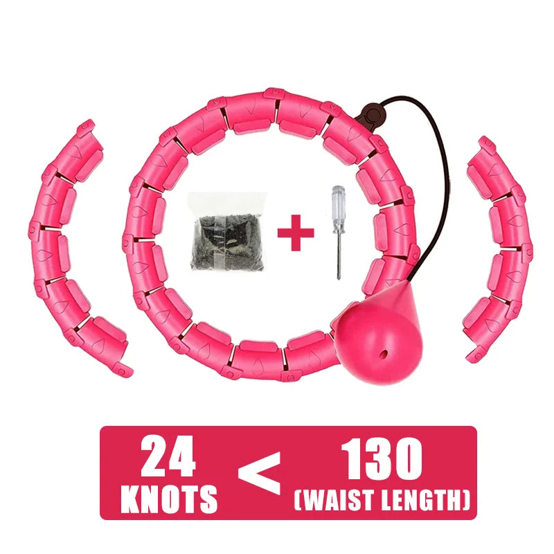 Weighted Fitness Circle Hoops For Adults 2in1 Adjustable Waist Exercise