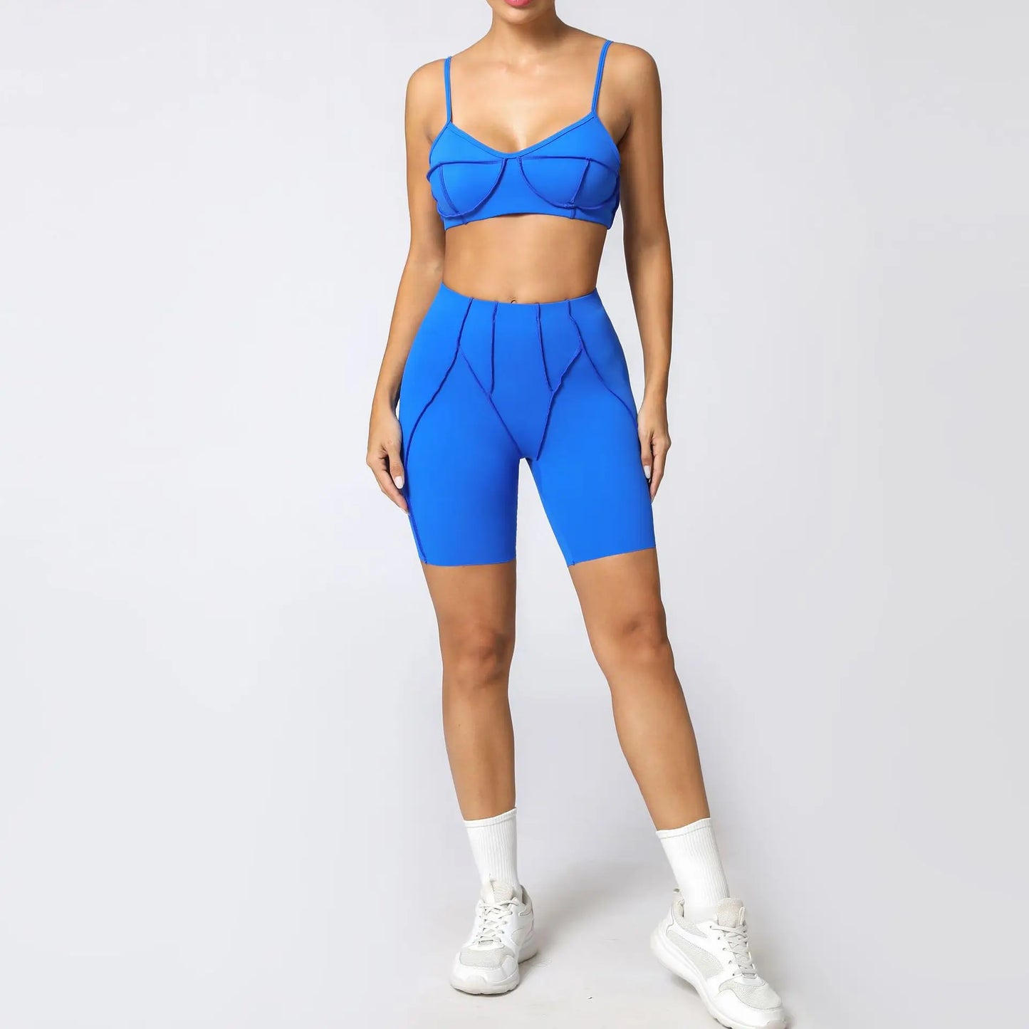 SVRNYX Seamless Yoga Set High Waist Leggings And Backless Bra