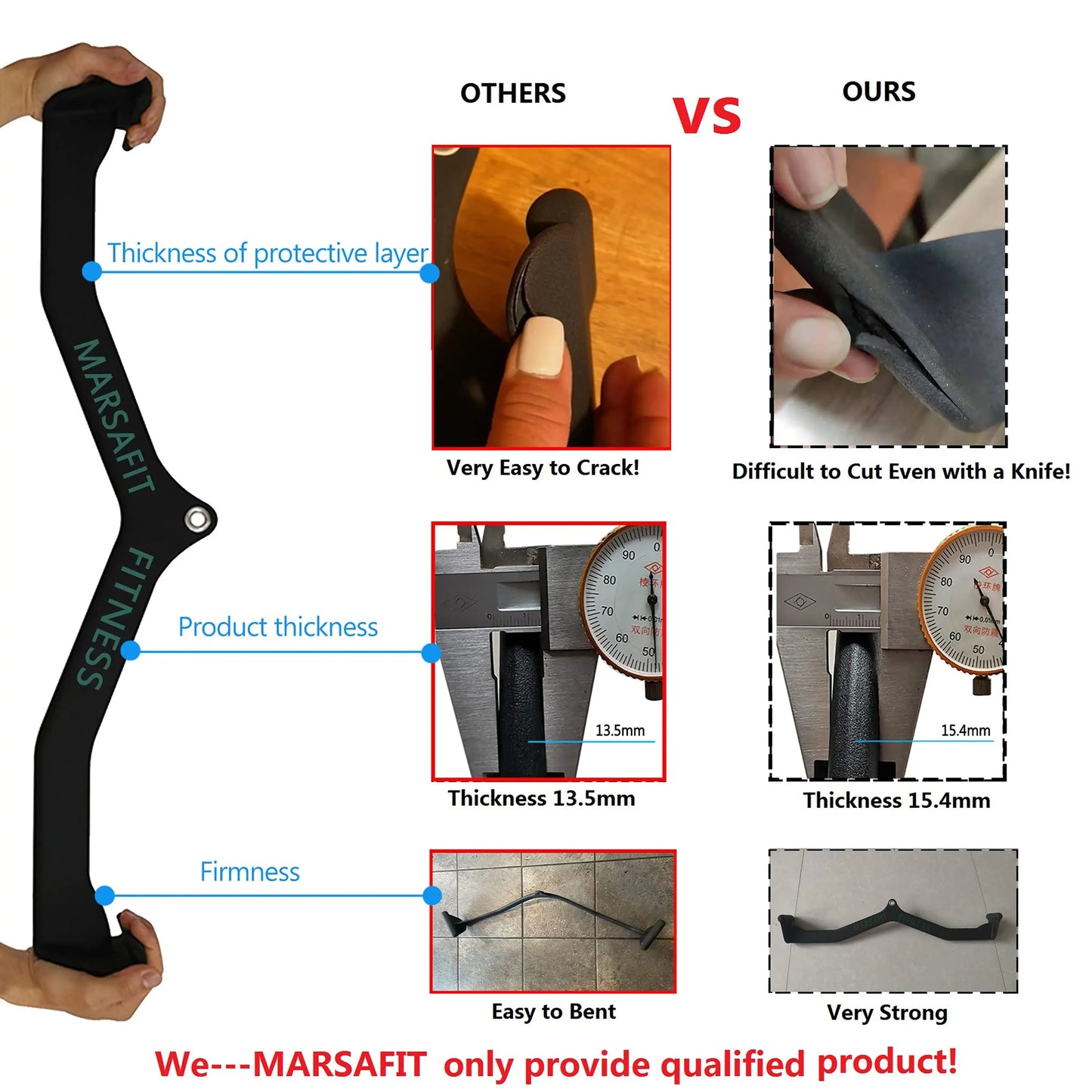 MARSAFIT Home Gym Rowing T-Bar V-Bar Cable Attachments For Strength Training