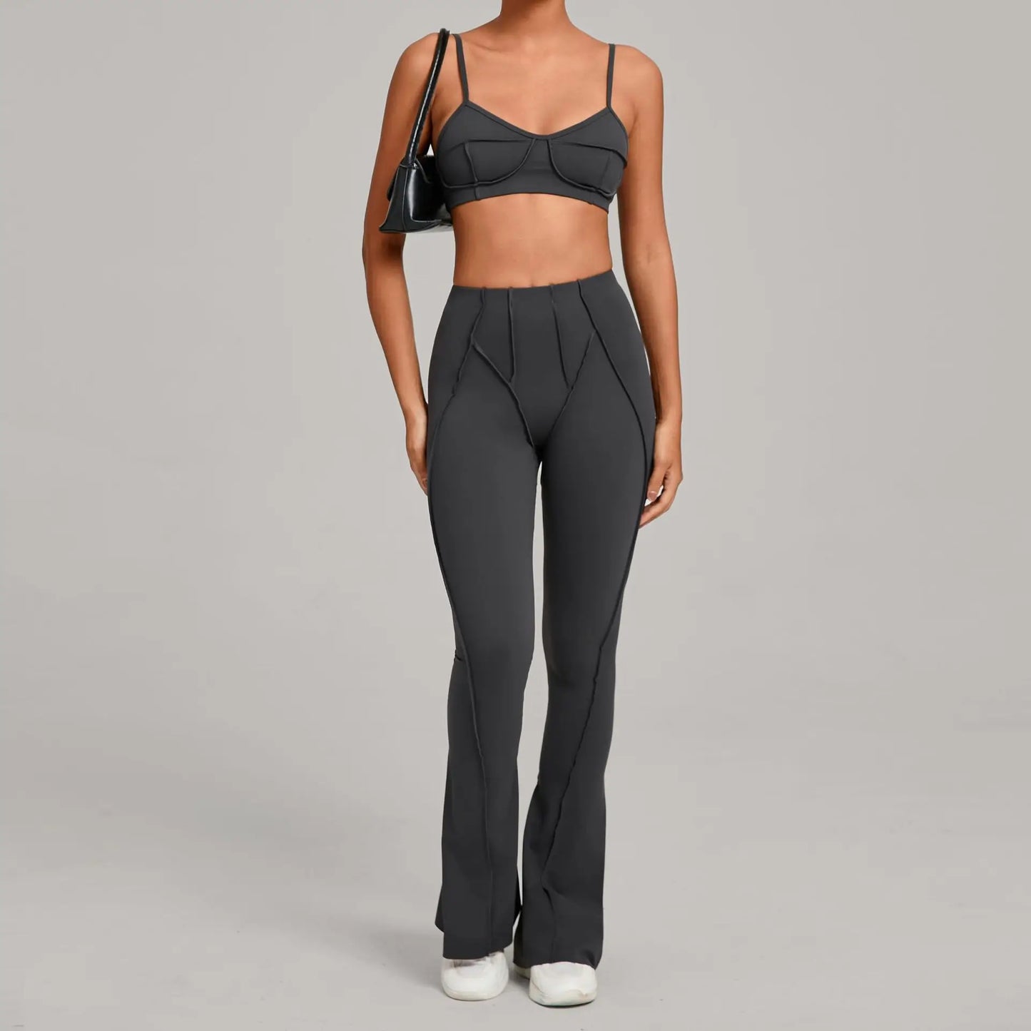 SVRNYX Seamless Yoga Set High Waist Leggings And Backless Bra