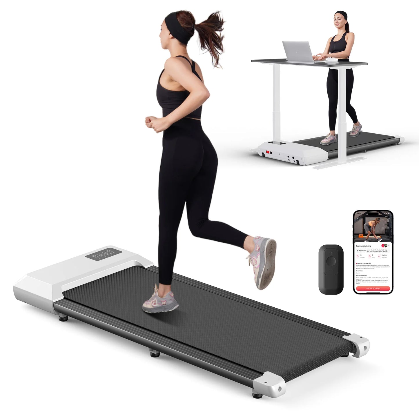 Superun 2In1 Home Treadmill Walking Running Machine