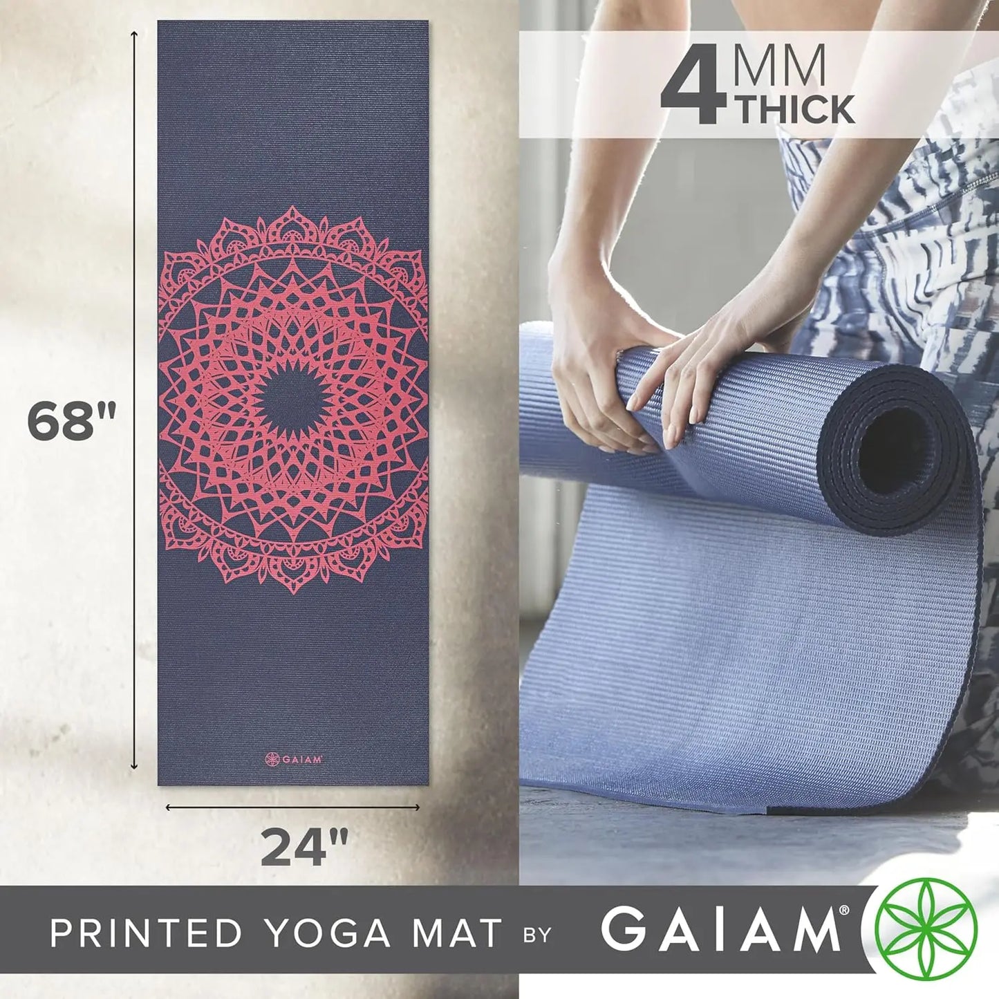 Non-Slip Yoga Mat For All Exercises, Pilates And Fitness
