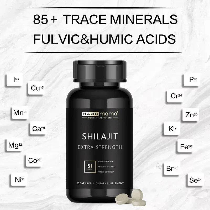 HABUMAMA Shilajit Male Enhancement Strength Endurance and Reproductive Health
