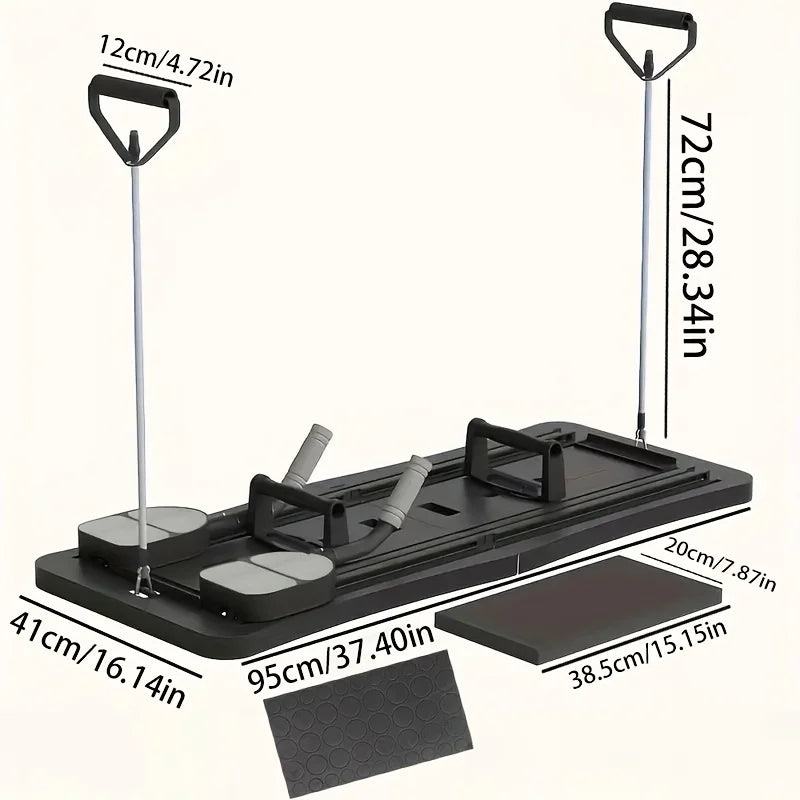 Multifunctional Foldable Pilates Reformer For Core And Full Body Workout
