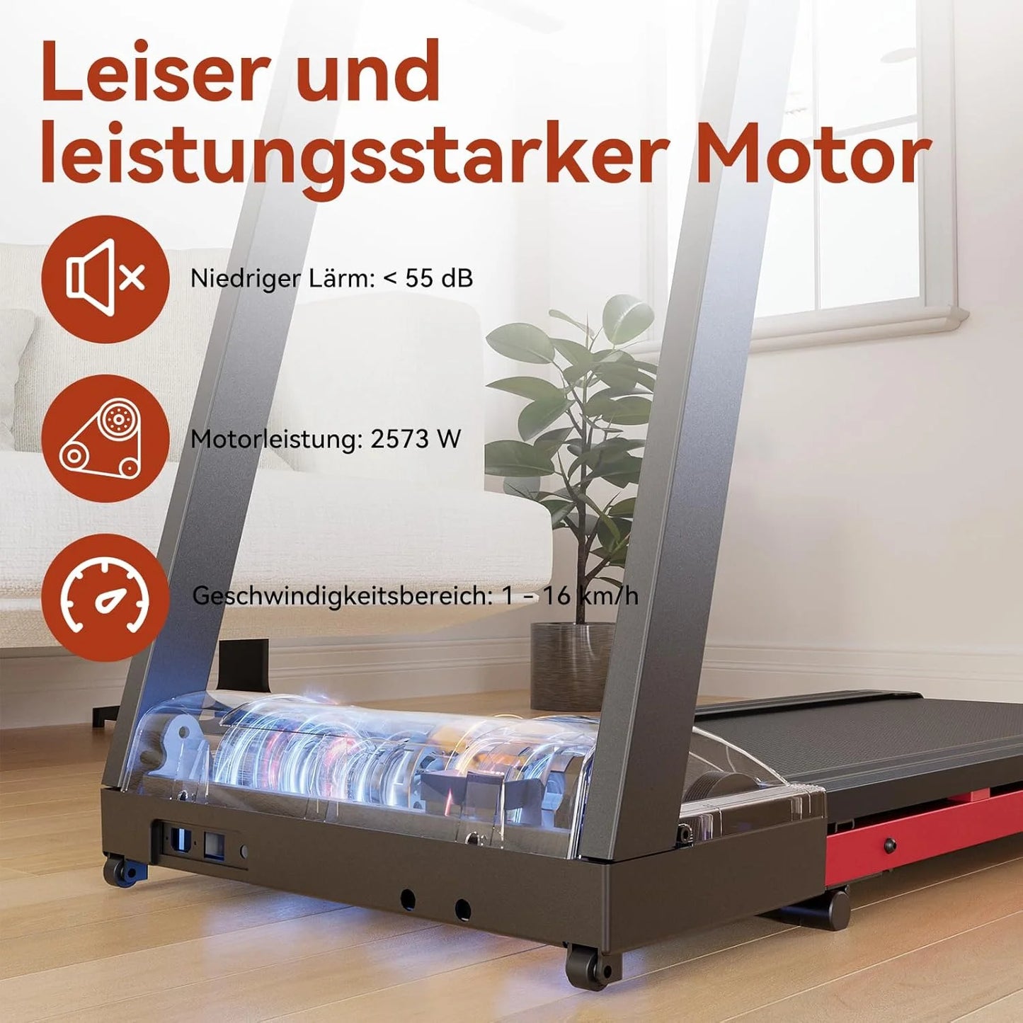 Superun 3.5HP Foldable Treadmill With Incline And App