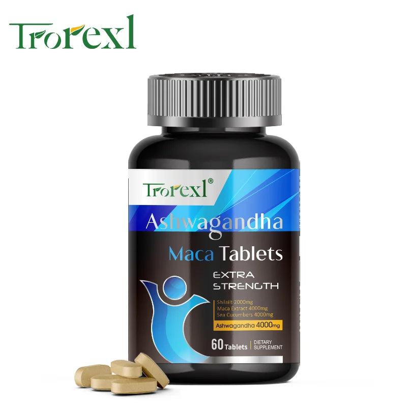 HABUMAMA Organic Ashwagandha and Maca Pills for Energy