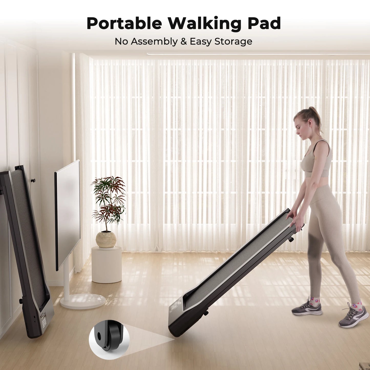 Superun 2in1 Treadmill For Home Office With Remote