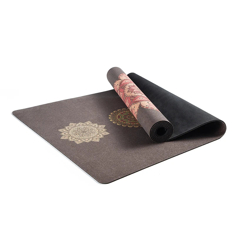 Combo Set Cork Yoga Mat Natural Rubber Seven Chakras