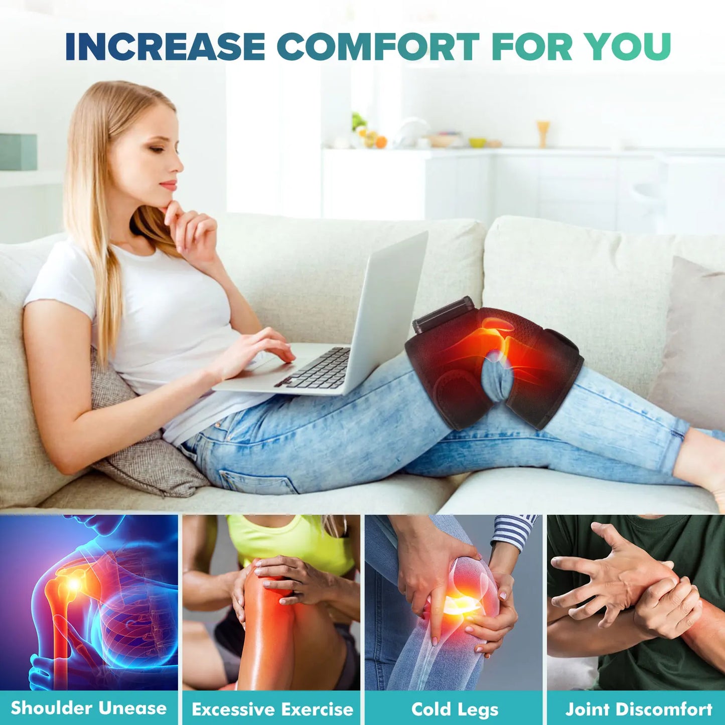 Intelligent Electric Heating Knee Protection Massage Device