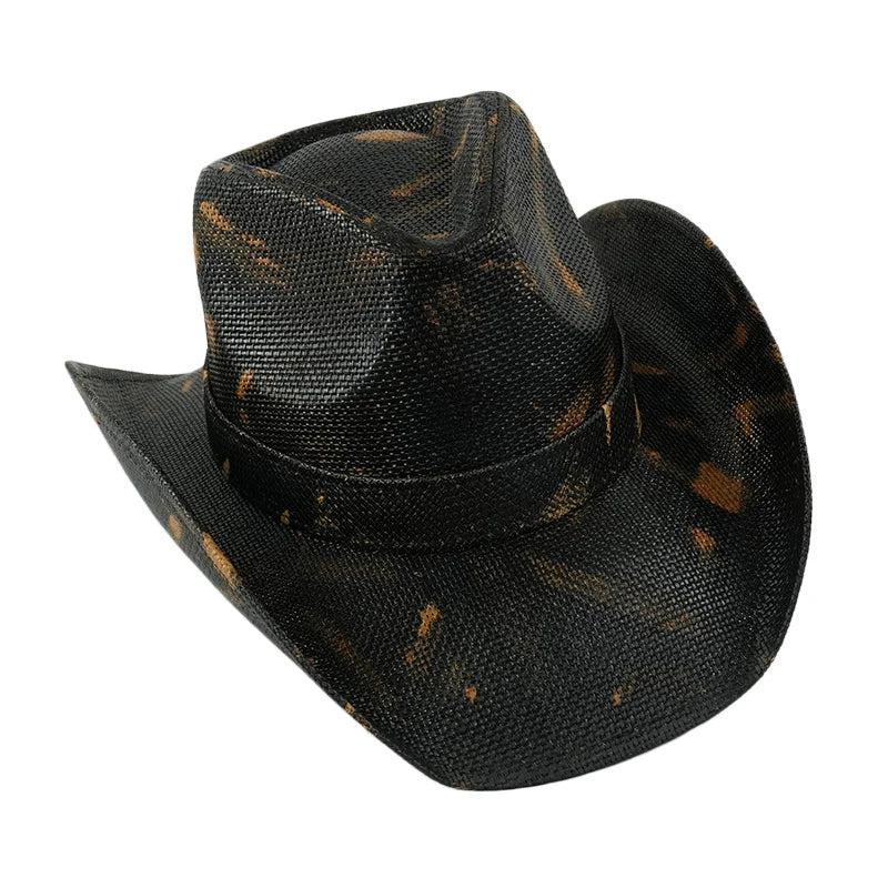 Outdoor New Classic American Flag Western Cowboy Hats Summer Women Sun Blocking Travel Cap Men Wide Brim Beach Party Fishing Hat