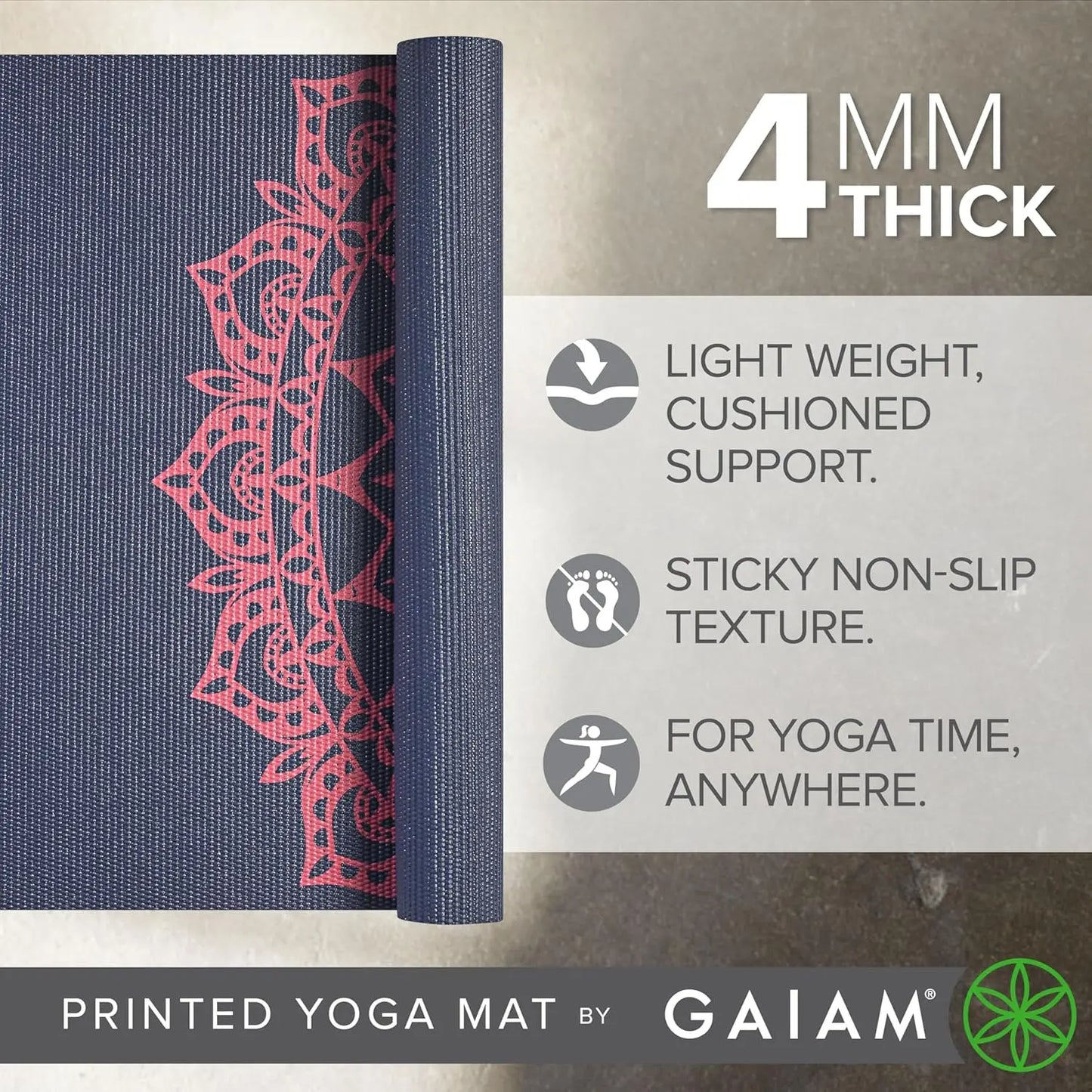 Non-Slip Yoga Mat For All Exercises, Pilates And Fitness