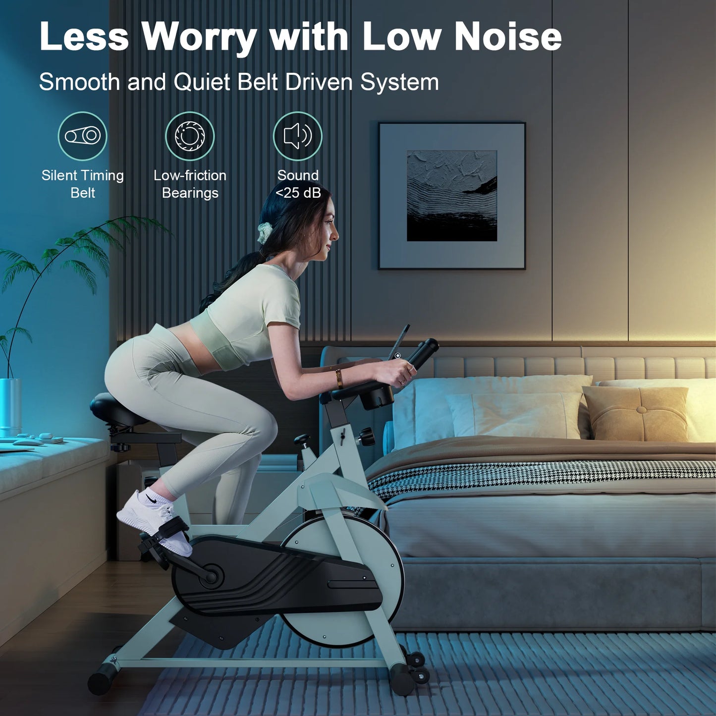 Superun 32 Level Magnetic Resistance Exercise Bike For Home Workouts