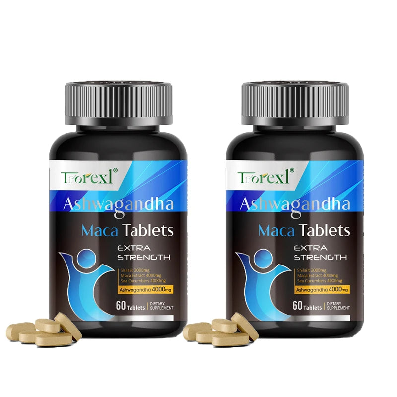 HABUMAMA Organic Ashwagandha and Maca Pills for Energy