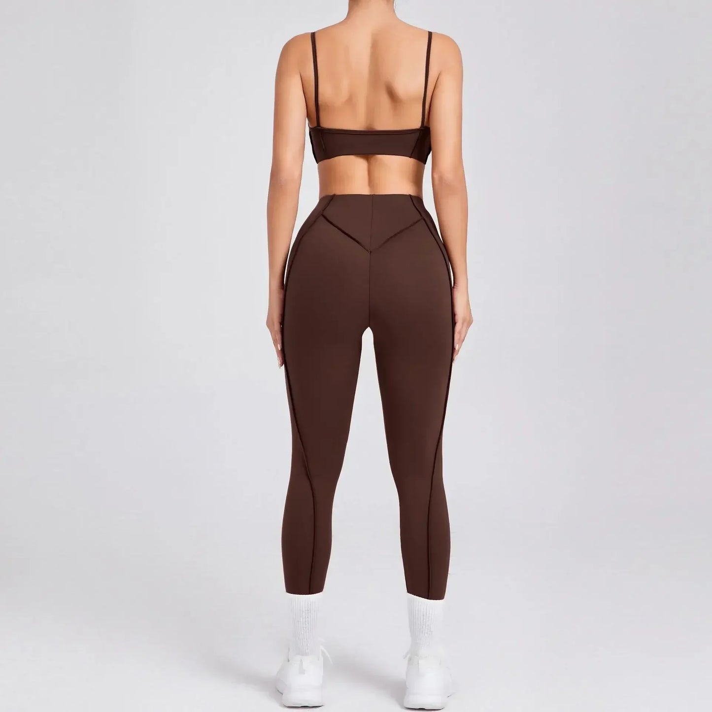 SVRNYX Seamless Yoga Set High Waist Leggings And Backless Bra