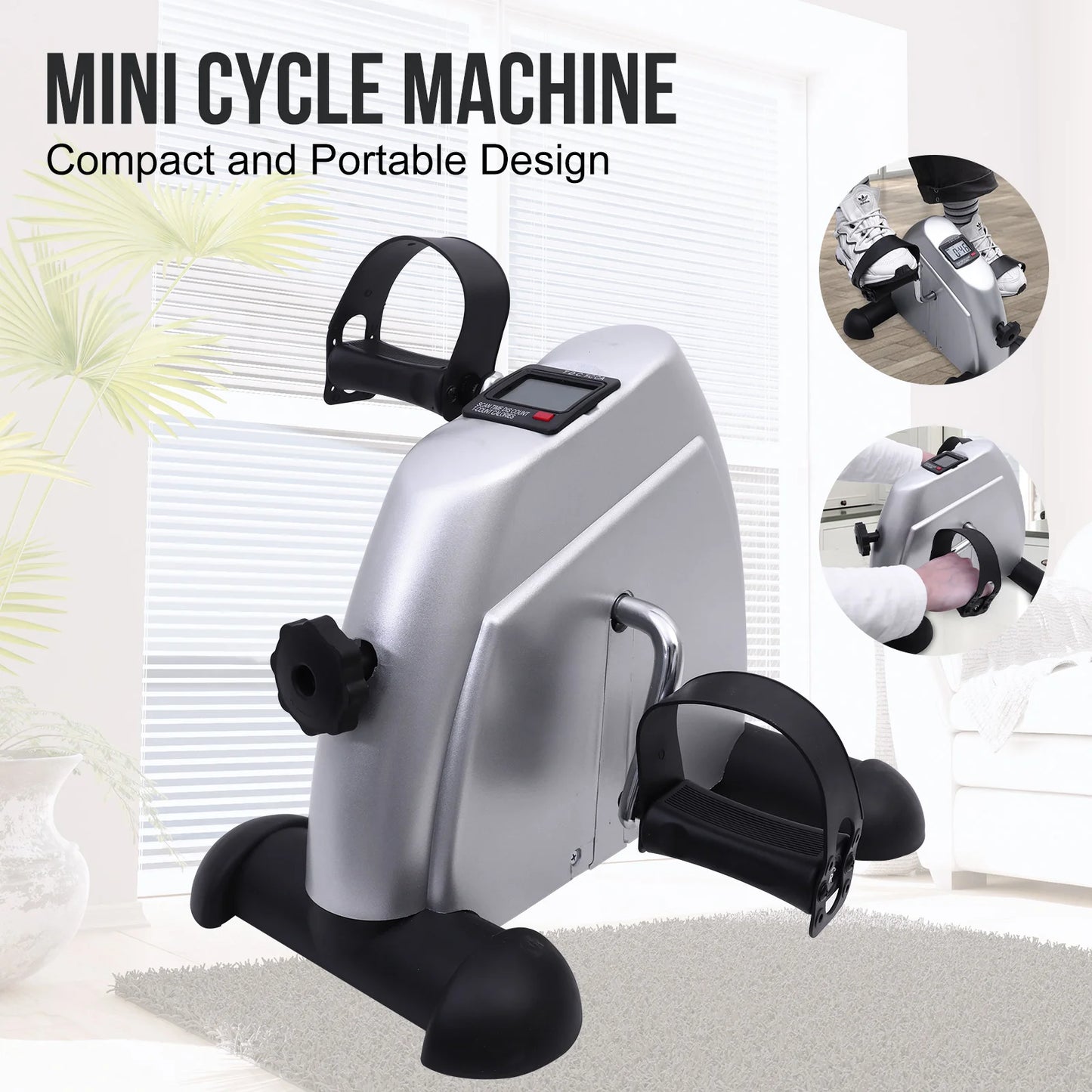 NON Mini Pedal Exercise Bike Under Desk Portable Fitness