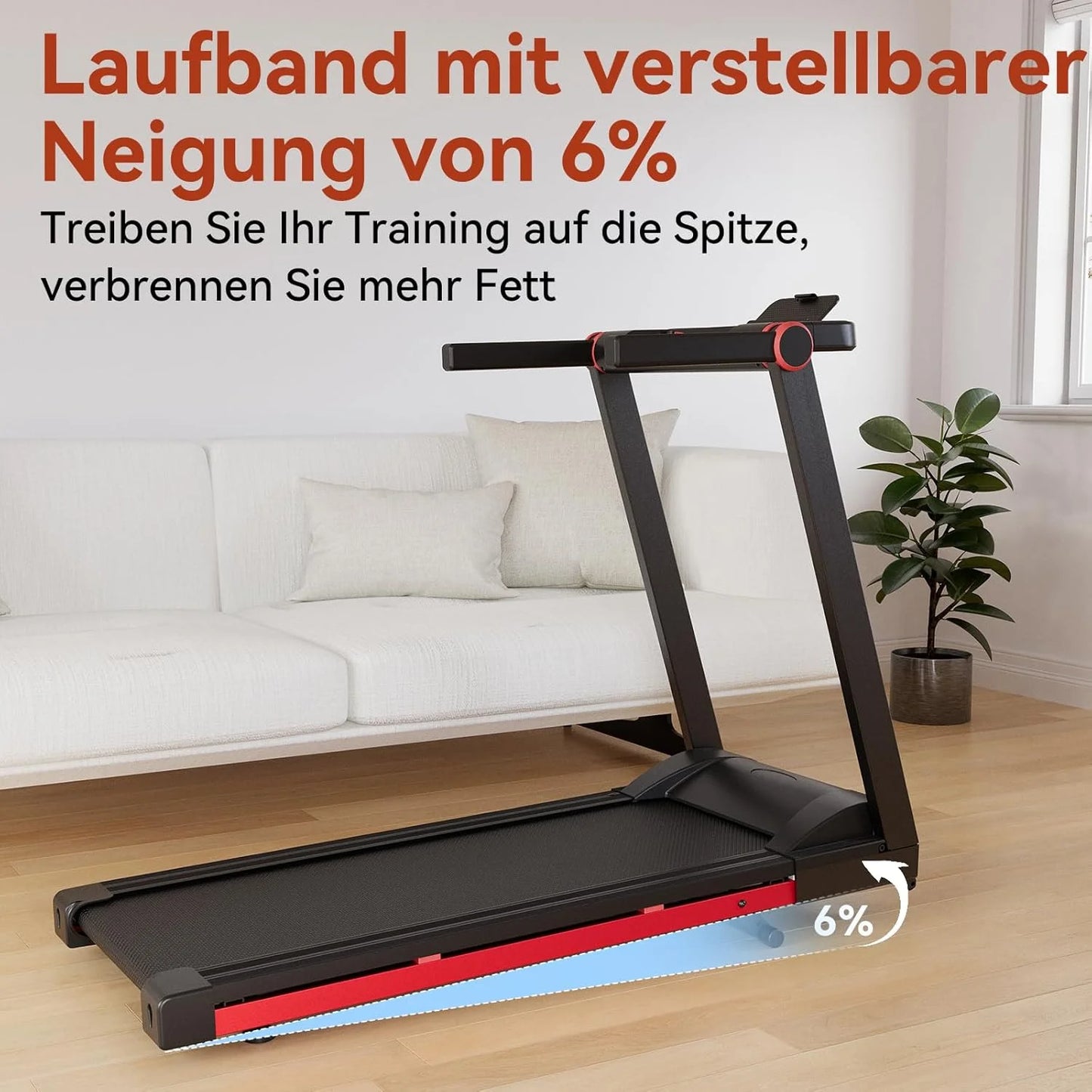 Superun 3.5HP Foldable Treadmill With Incline And App