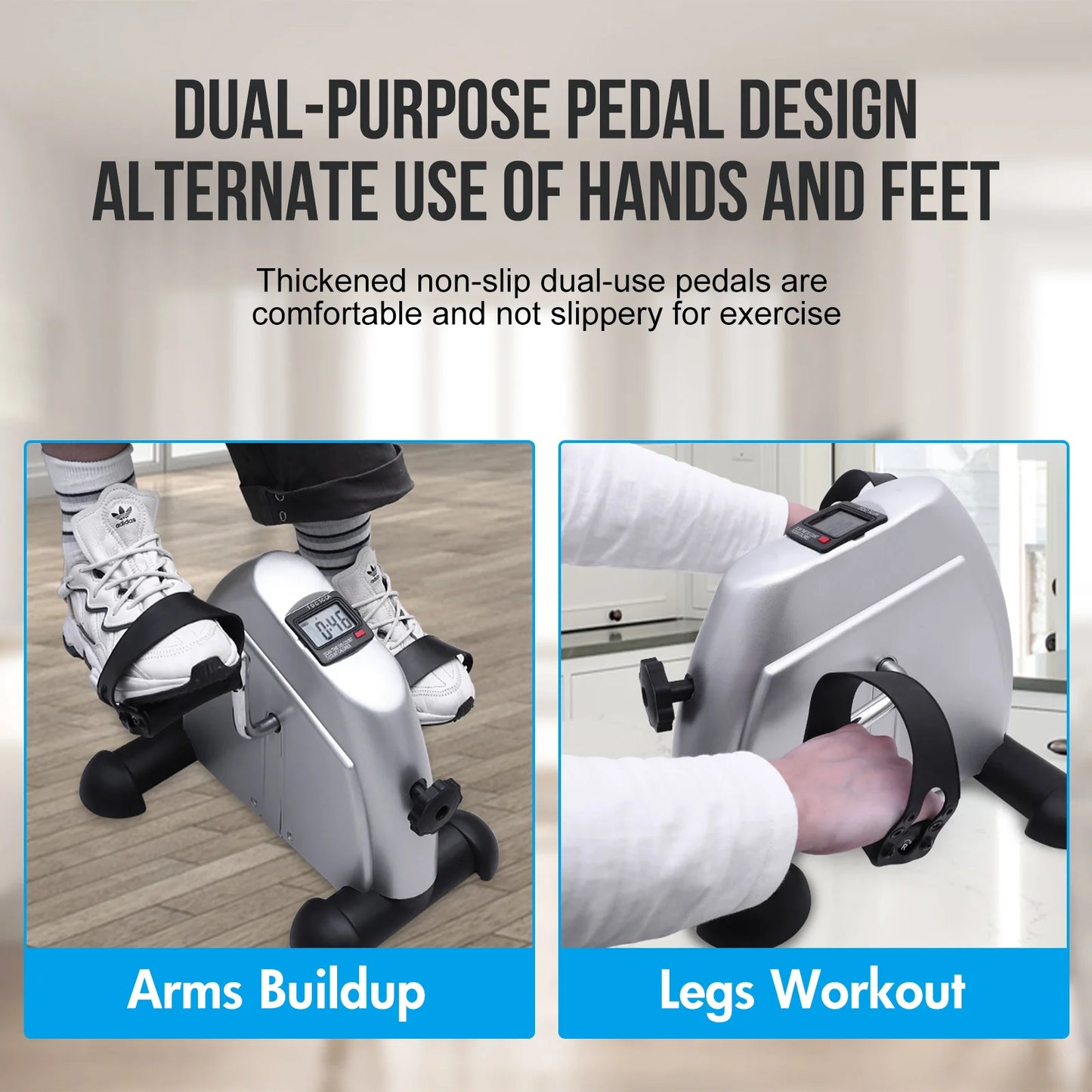 NON Mini Pedal Exercise Bike Under Desk Portable Fitness