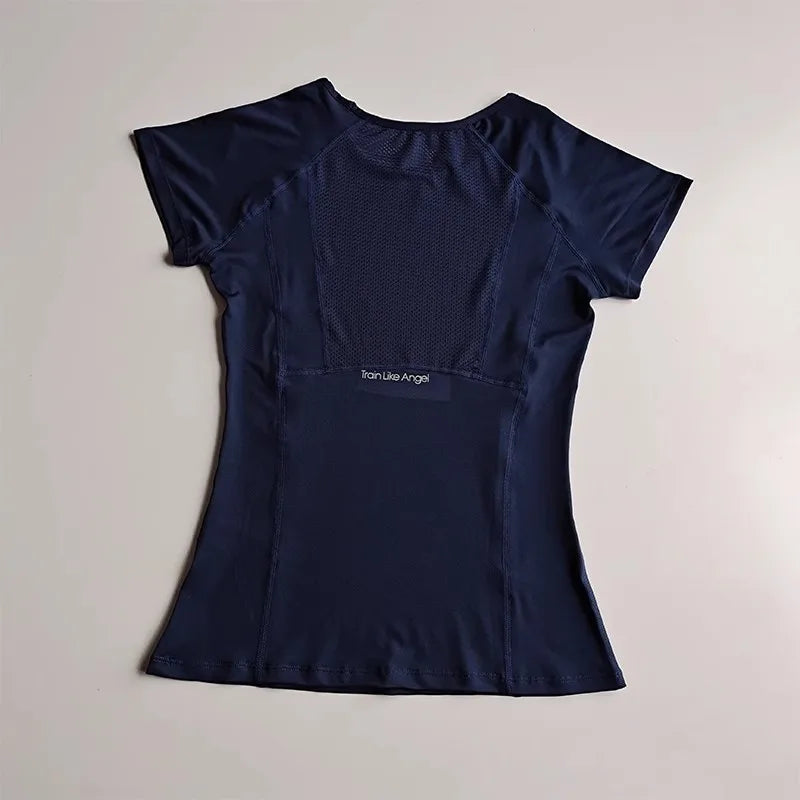 Women's Mesh Quick-Dry Fitness T-Shirt For Yoga And Training