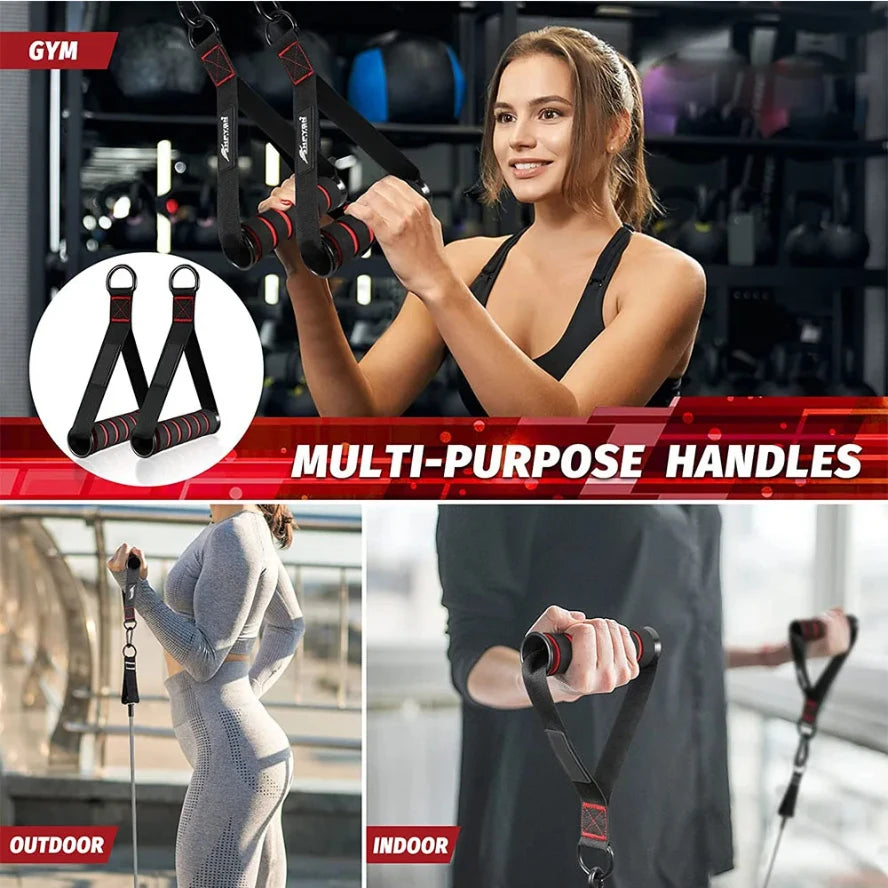 Triceps Lowering Rope Face Pull Handles Gym Accessory