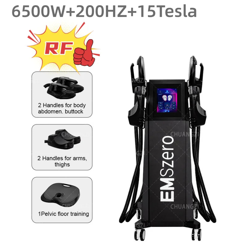 Emszero 6500W 200Hz Electromagnetic Lifter Muscle Stimulator For Body Sculpting