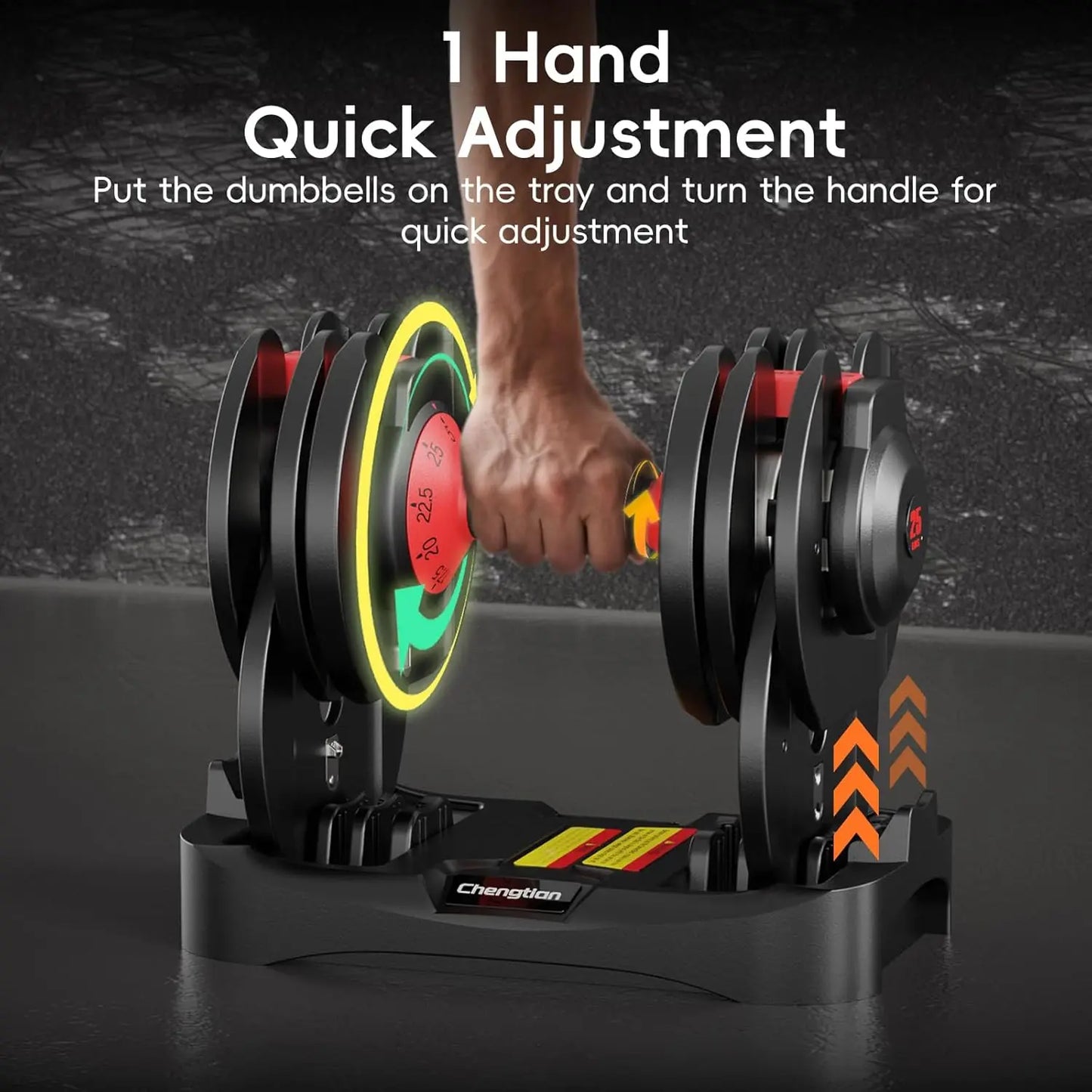 None Adjustable Dumbbell Set for Home Gym with Anti Slip
