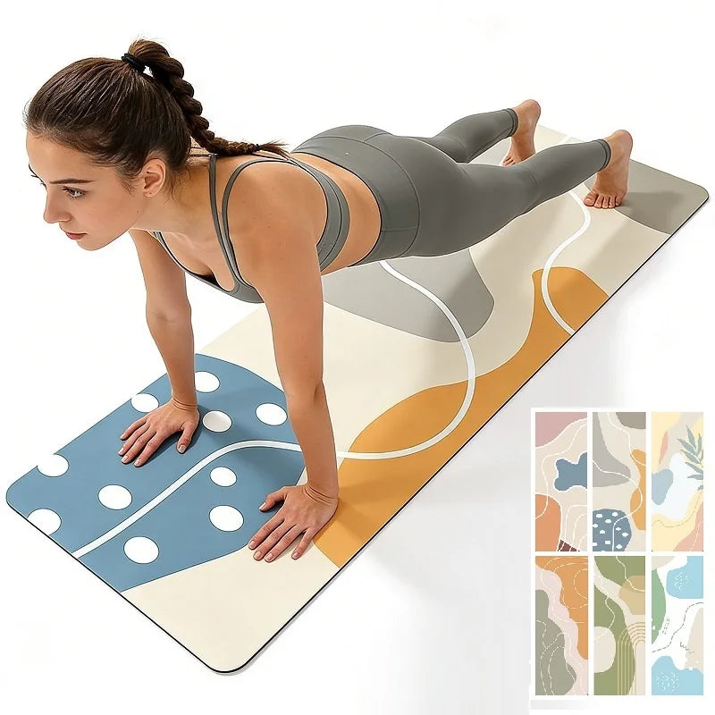 Weisuer Suede Natural Rubber Anti-slip Yoga Mat Foldable Portable