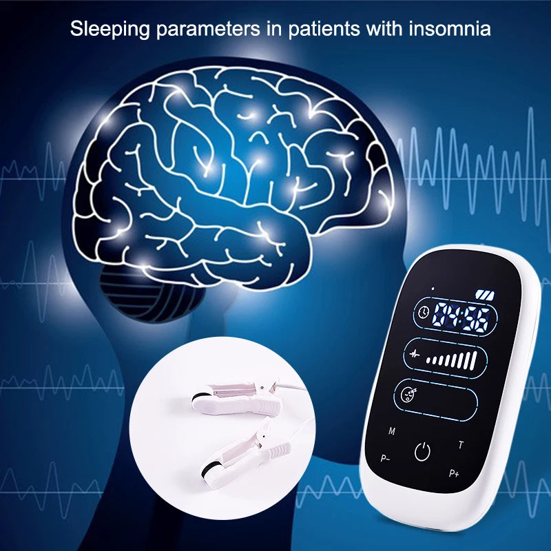 ATANGCES Insomnia Brain Stimulation Device With Ear Clip Electrode